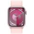 Apple Watch Series 9 [GPS 45mm] Smartwatch with Pink Aluminum Case with Light Pink Sport Loop. Fitness Tracker, Blood Oxygen & ECG Apps, Always-On Retina Display, Water Resistant