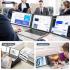 V2COM S5 Pro 15.6" IPS Full HD Triple Screen Extender Portable Monitor for Laptops 13-17.3" w/ ONLY Single-Cable Connectivity & 10,000mAh Detachable Magnetic Battery