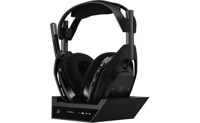 Logitech G Astro A50 X Omni-Platform Wireless Gaming Headset + Base Station for PS5, Xbox, PC: PLAYSYNC Video & Audio Switcher, HDMI 2.1 4K 120Hz VRR, <24 bit/48 kHz, 24hr Battery, 2.4GHz & BT - Black