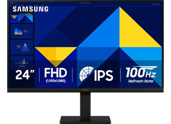 SAMSUNG S3 S30GD Essential 24" IPS Full HD 100Hz Eye-Save & Flicker-Free Technology VGA & HDMI , Black