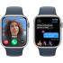 Apple Watch Series 9 [GPS 45mm] Smartwatch with Silver Aluminum Case with Storm Blue Sport Band M/L. Fitness Tracker, Blood Oxygen & ECG Apps, Always-On Retina Display, Water Resistant