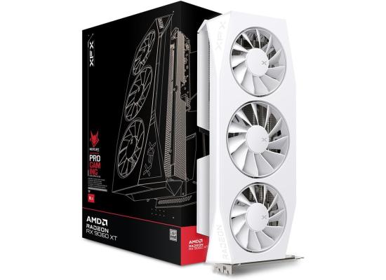XFX Mercury AMD Radeon RX 9060 XT OC Triple Fan Gaming Edition 16GB GDDR6 128-Bit Memory, 3320 MHz Boost Clock, 2048 Stream Processors, 20 Gbps Memory Clock, PCI-E 5.0 , White