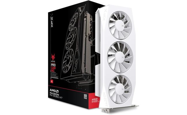 XFX Mercury AMD Radeon RX 9060 XT OC Triple Fan Gaming Edition 16GB GDDR6 128-Bit Memory, 3320 MHz Boost Clock, 2048 Stream Processors, 20 Gbps Memory Clock, PCI-E 5.0 , White
