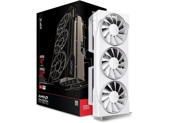 XFX Swift AMD Radeon RX 9070 OC Triple Fan Gaming Edition , 16GB GDDR6 256-Bit Memory, 2700 MHz Boost Clock, 4096 Stream Processors, 20 Gbps Memory Speed, PCI Express 5.0 , White