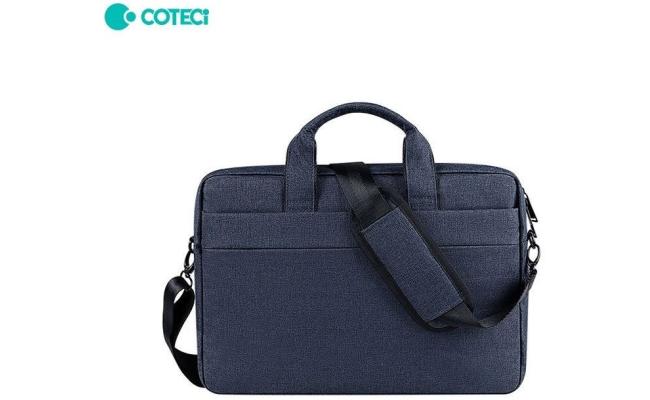 Coteci Laptop Shoulder Bag up to 16.0" Laptop Sleek Durable & Water-Repellent Fabric Lightweight Toploader - NAVE Blue