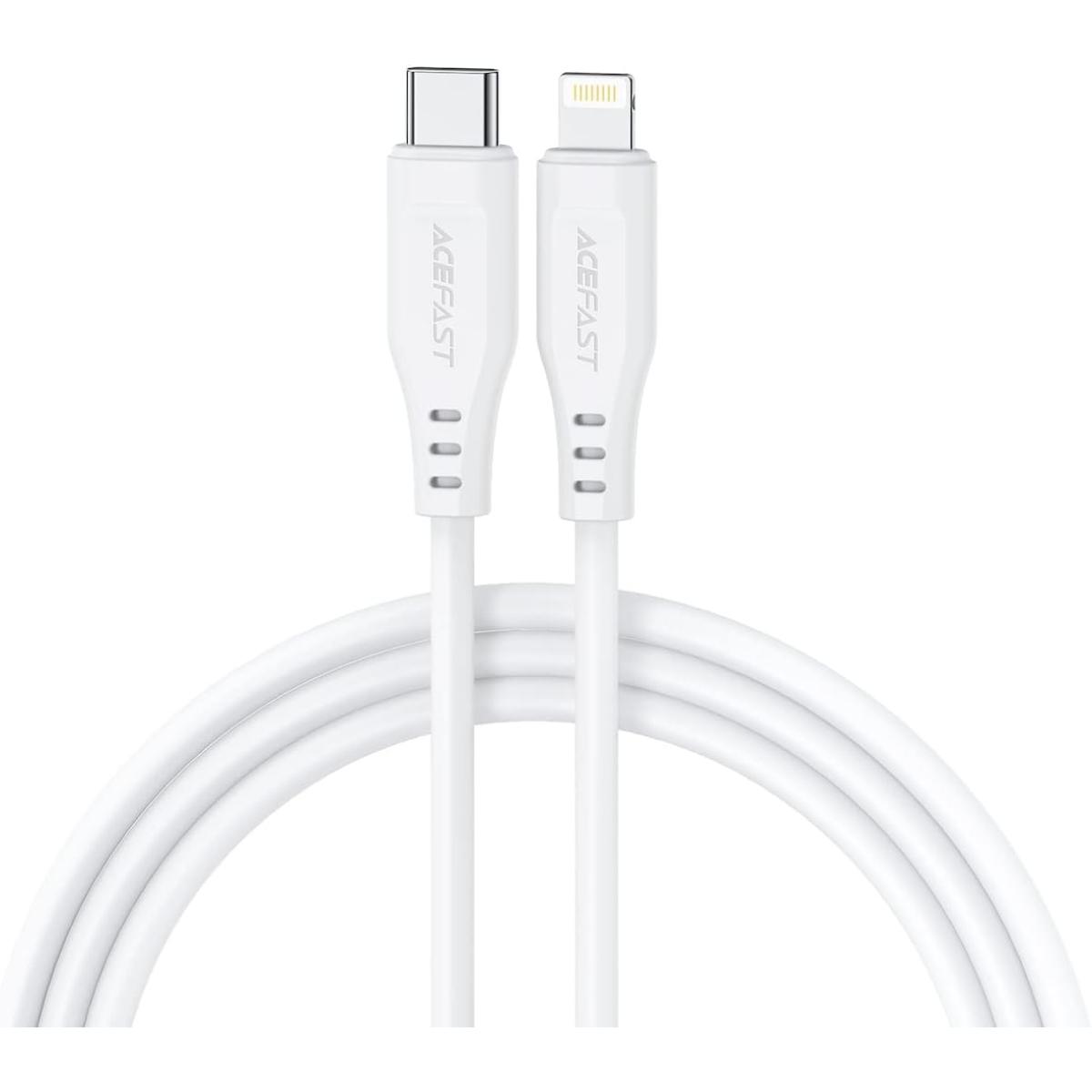 ACEFAST C3-01 USB-C To Lightning TPE Charging Data Cable 1.2M - White