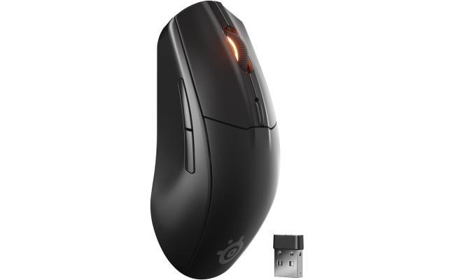 SteelSeries Rival 3 Wireless Gen 2 Gaming Mouse 2.4GHz and Bluetooth 18000 DPI TrueMove Air Optical Sensor 60 Million Click Durability Light-Weight 100% PTFE Feet , Black