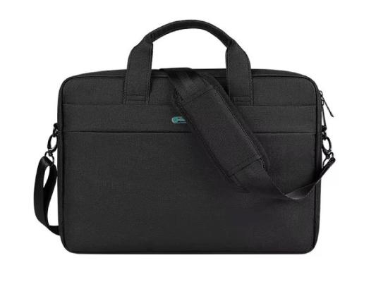 Coteci Laptop Shoulder Bag up to 16.0" Laptop Sleek Durable & Water-Repellent Fabric Lightweight Toploader - Black