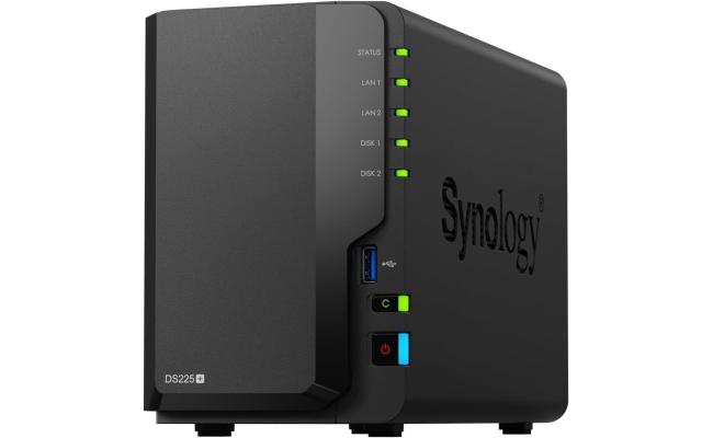 Synology DiskStation DS225+ 2-Bay Diskless NAS Server w/ Intel Celeron J4125 4-Core CPU & 2GB DDR4 RAM