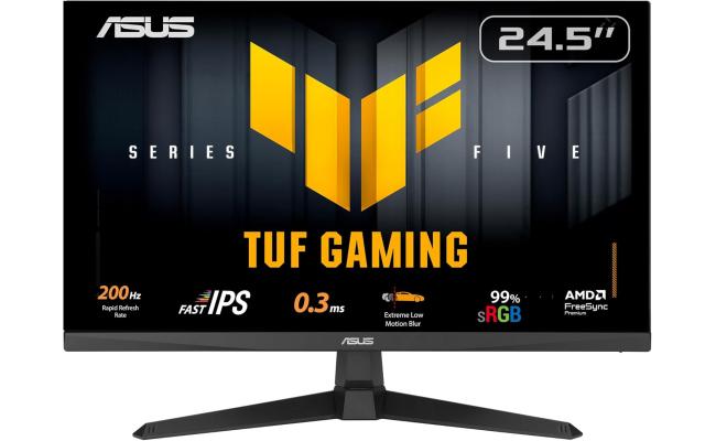 ASUS TUF VG259Q5A 25" Fast IPS Full HD 200Hz 0.3 ms HDR 10 Extreme Low Motion Blur DisplayWidget Center Adaptive-Sync w/ Speakers