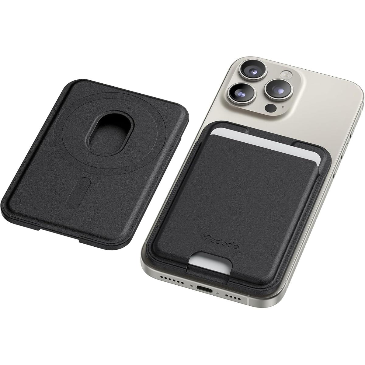 Mcdodo Smartphone Wallet, Compatible with Magsafe, Magnetic Wallet, Commuter Passage, SUICA PASMO Card Holder, Holds 3 Cards, Compatible with iPhone 12-16, Easy to Remove, Convenient One-Hand