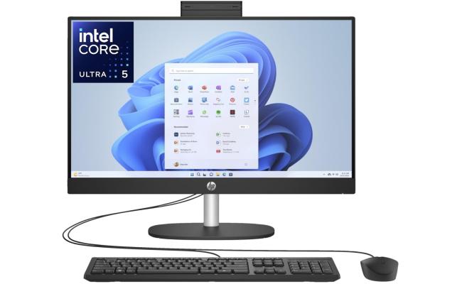 HP All-in-One 24-cr1010ne PC (2024) NEW Intel Core Ultra 5 12-Cores w/ 24" IPS Full HD 99% sRGB Display - Black