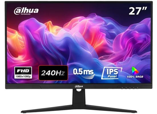 DAHUA LM27-E241B 27” IPS Full HD up to 240Hz 0.5 ms HDR 10 Ultra-Thin 99% sRGB 350nits Adaptive Sync w/ Display Port & HDMI Interface , Black