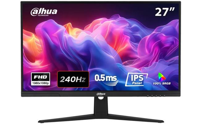 DAHUA LM27-E241B 27” IPS Full HD up to 240Hz 0.5 ms HDR 10 Ultra-Thin 99% sRGB 350nits Adaptive Sync w/ Display Port & HDMI Interface , Black