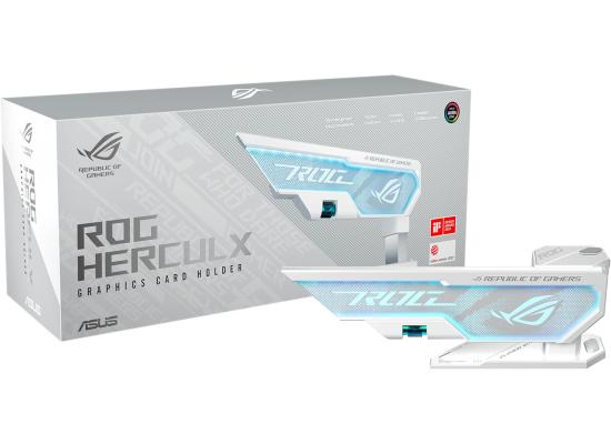 Asus XH01 ROG Herculx Graphics Card Holder Toolless Mount Zinc Alloy Structure Height Adjustable , White