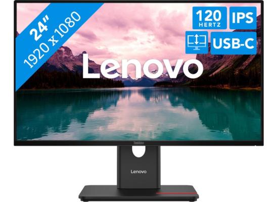 Lenovo ThinkVision T24-40 24" IPS Full HD 120Hz 99% sRGB 5-star Eye Comfort Certification Adjustable Stand w/ HDMI & DisplayPort & USB Hub & USB C Adjustable Stand