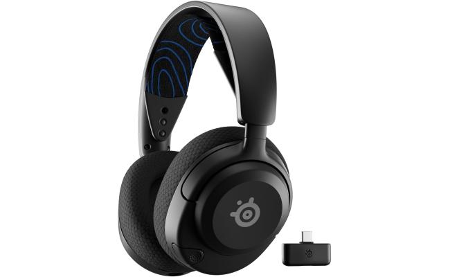 SteelSeries Arctis Nova 5P Wireless Multi-System Gaming Headset Neodymium Magnetic Drivers 100+ Audio Presets 60 HR Battery 2.4GHz or BT ClearCast Gen2.X Mic PS5, PS4, PC, Switch, Mobile , Black