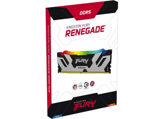Kingston FURY Renegade RGB 48GB (1 x 48GB) 6000MHz DDR5 Desktop Memory Intel XMP 3.0 Infrared Sync Technology Overclocking Stability