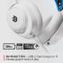 SteelSeries Arctis Nova 7P Wireless Multi-Platform Gaming Headset Neodymium Magnetic Drivers 2.4GHz + Bluetooth 38Hr USB-C Battery Gen2 AI Mic PlayStation, PC, Switch, VR, Mobile - White