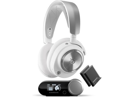 SteelSeries Arctis Nova Pro Wireless Multi-System Gaming Headset - Neodymium Magnetic Drivers - Active Noise Cancellation - Infinity Power System - Gen 2 Mic - PS5, PS4, PC, Switch, Mobile - White