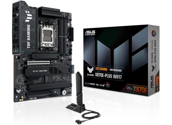ASUS TUF GAMING X870E-PLUS WIFI 7 ATX AM5 Motherboards, AMD X870E Chipset, 4x DIMM DDR5 Slots, Up to 256GB Max Memory, 1x PCIe 5.0 x16 SafeSlot & 4x M.2 Slots, Wi-Fi 7 & BT 5.4 product thumbnail 2