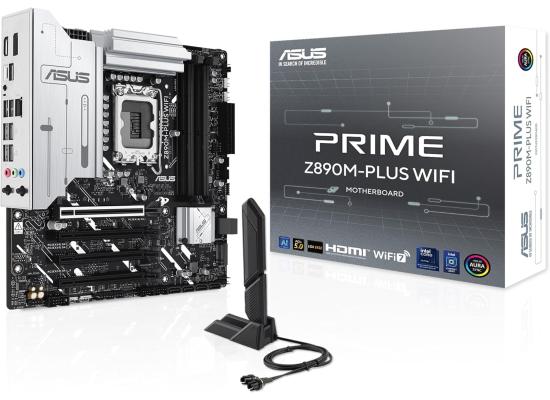 ASUS PRIME Z890M-Plus WIFI 7 Z890 DDR5 LGA 1851 Advanced AI PC-ready 3x M.2 SSD PCIe® 5.0 USB Type-C® 2.5Gb Lan