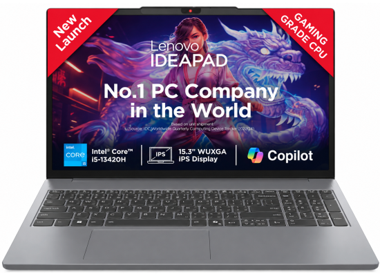 Lenovo NEW IdeaPad Slim 3 (2025) 13th Gen Intel Core i5 13420H 8-Cores High-Performance Processor w/ DDR5 Memory & IPS Full HD Display - Luna Grey