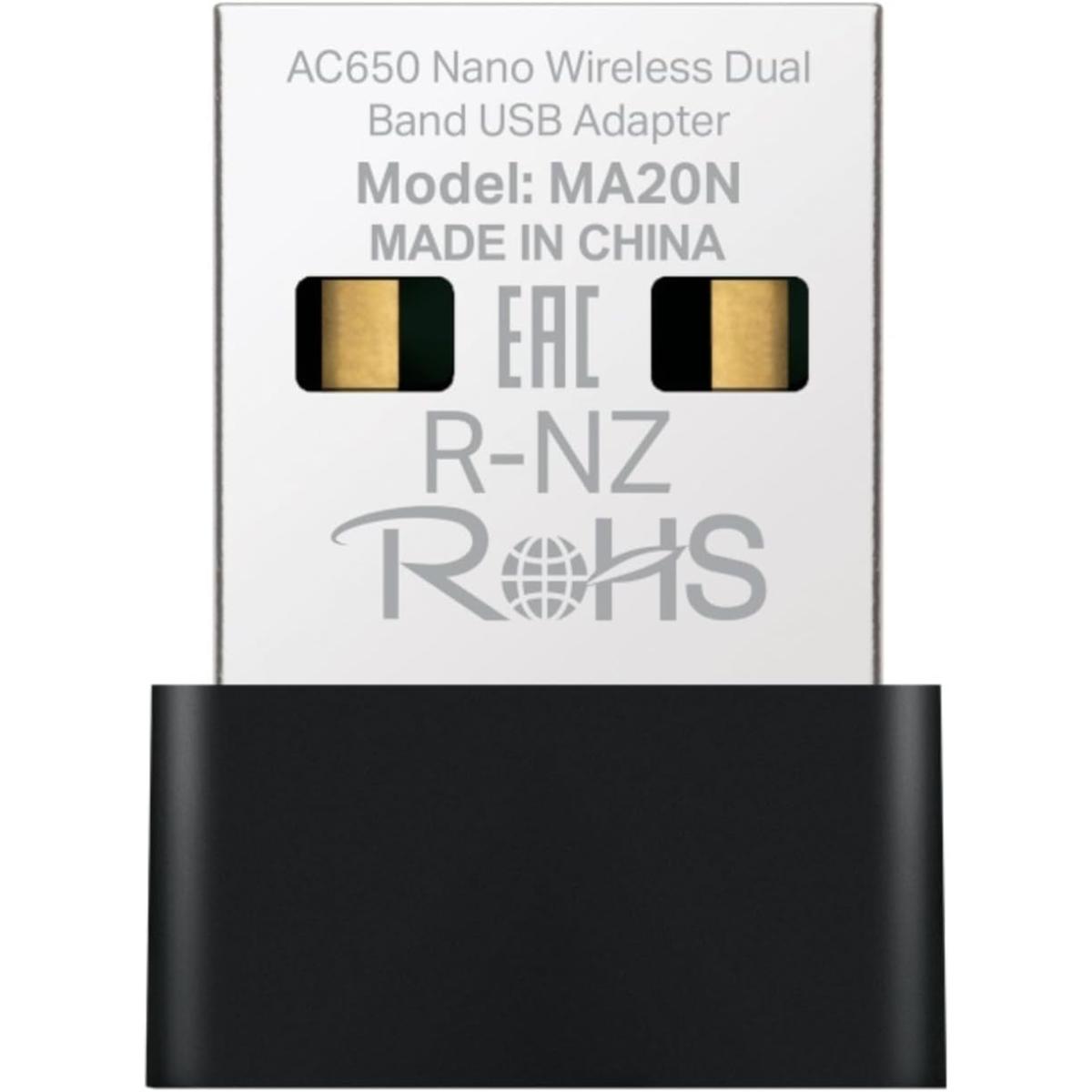 MERCUSYS MA20N AC650 USB WiFi Dongle, Dual Band WiFi Adapter for PC/Desktop/Laptop, Nano Mini Wireless Adapter for PC TP-Link, Support Windows 10-11, WPA3 Security Protection MERCUSYS MA20N AC650 USB WiFi Dongle, Dual Band WiFi Adapter for PC/Desktop/Laptop, Nano Mini Wireless Adapter for PC TP-Link, Support Windows 10-11, WPA3 Security Protection