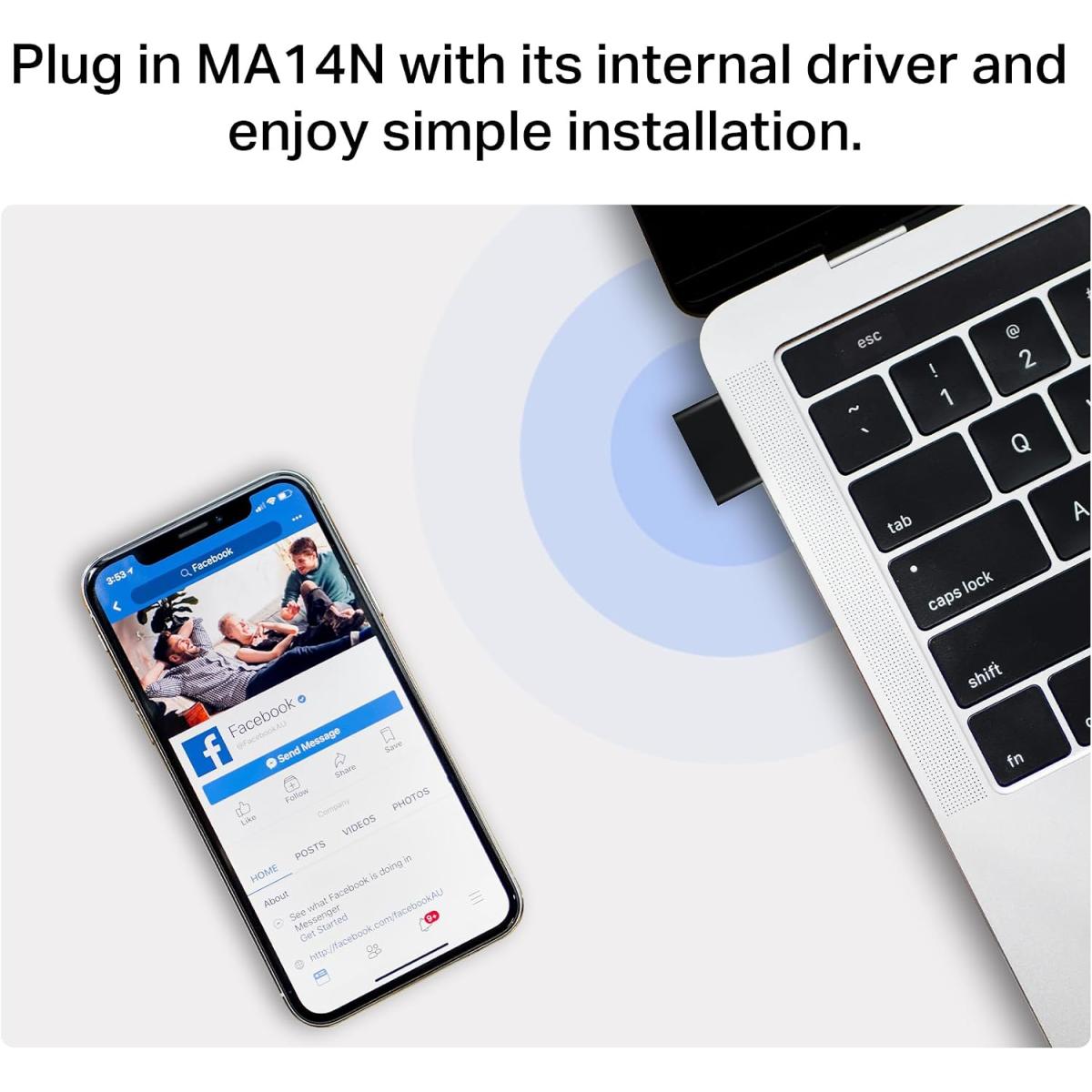 Mercusys MA14N Nano WLAN Stick for PC, Wi-Fi 6 AX300 WLAN Adapter, Nano Size, MU-MIMO, Compatible with Windows 11/10/7 and Linux Mercusys MA14N Nano WLAN Stick for PC, Wi-Fi 6 AX300 WLAN Adapter, Nano Size, MU-MIMO, Compatible with Windows 11/10/7 and Linux