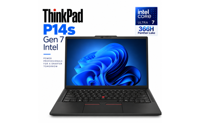 Lenovo ThinkPad P14s Gen 7 (2026) AI-Ready Workstations Intel® Ultra 7 Gen III 366H 16-Core High-Performance Processor w/ NEW LPCAMM2 Memory - Black