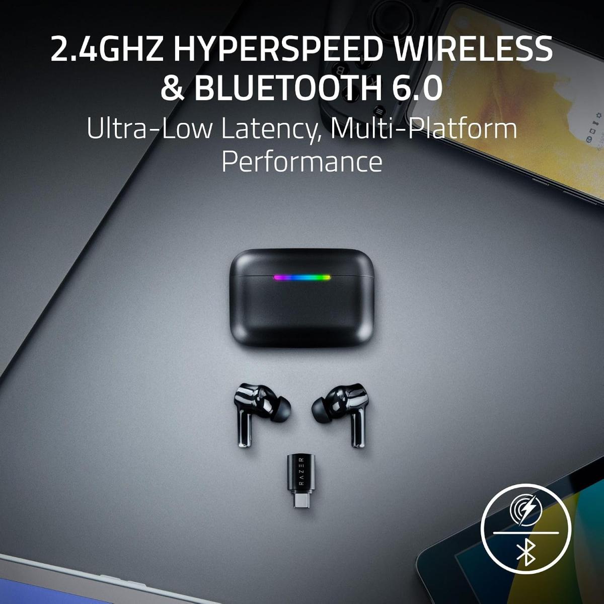 Razer Hammerhead V3 HyperSpeed Wireless Multi-Platform ANC Gaming Earbuds – 2.4GHz & Bluetooth 6.0, Up to 40 Hr Battery, THX Spatial Audio, for Smartphones, PC, Laptop, Tablet, PS5, Steam Deck – Black Razer Hammerhead V3 HyperSpeed Wireless Multi-Platform ANC Gaming Earbuds – 2.4GHz & Bluetooth 6.0, Up to 40 Hr Battery, THX Spatial Audio, for Smartphones, PC, Laptop, Tablet, PS5, Steam Deck – Black