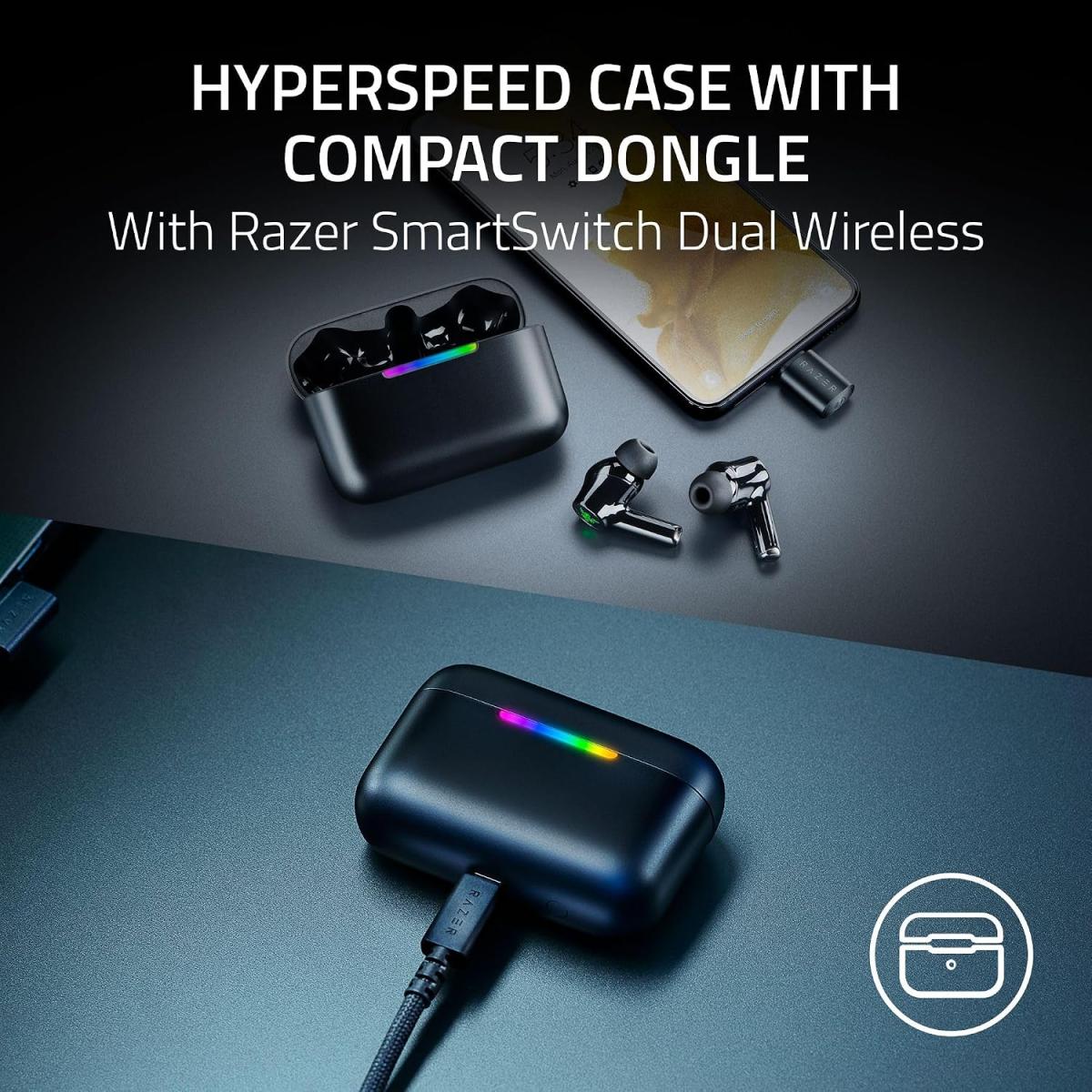Razer Hammerhead V3 HyperSpeed Wireless Multi-Platform ANC Gaming Earbuds – 2.4GHz & Bluetooth 6.0, Up to 40 Hr Battery, THX Spatial Audio, for Smartphones, PC, Laptop, Tablet, PS5, Steam Deck – Black Razer Hammerhead V3 HyperSpeed Wireless Multi-Platform ANC Gaming Earbuds – 2.4GHz & Bluetooth 6.0, Up to 40 Hr Battery, THX Spatial Audio, for Smartphones, PC, Laptop, Tablet, PS5, Steam Deck – Black