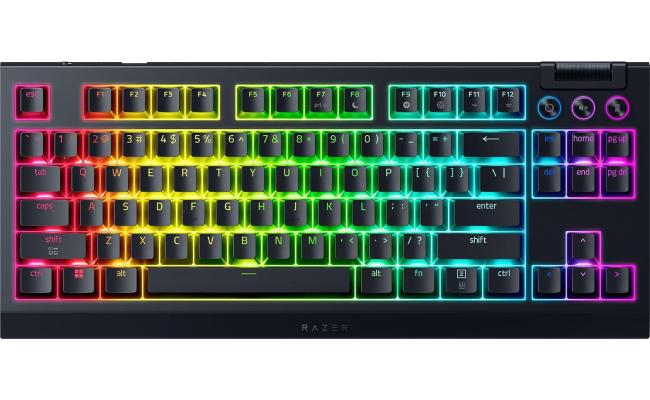 Razer BlackWidow V4 Tenkeyless HyperSpeed (Orange Tactile Switches) - Wireless Hot-swappable Gaming Keyboard - Bluetooth & HyperSpeed 1000Hz - Snap Tap - QWERTY US-Layout | Black Razer BlackWidow V4 Tenkeyless HyperSpeed (Orange Tactile Switches) - Wireless Hot-swappable Gaming Keyboard - Bluetooth & HyperSpeed 1000Hz - Snap Tap - QWERTY US-Layout | Black