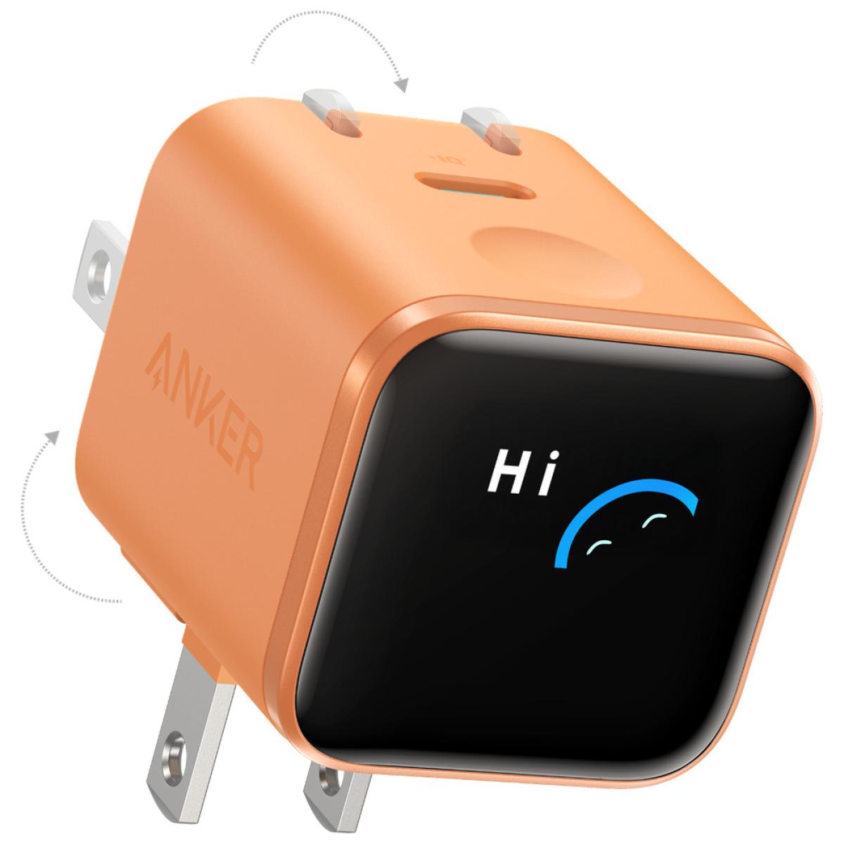 Anker Nano A121D 45W Smart Display USB-C Charger Orange