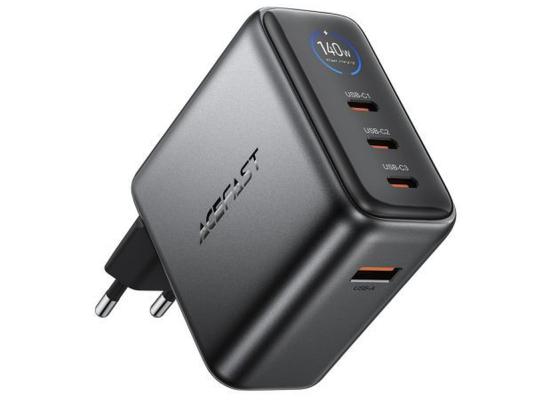 ACEFAST A160 PD140W GaN Wall Charger EU Metal Grey
