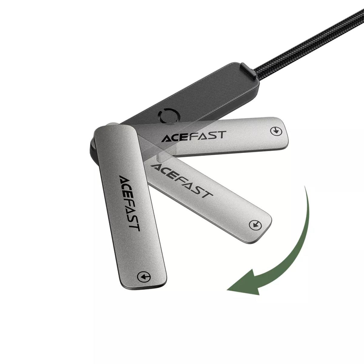 ACEFAST C28-01 USB-C to Lightning Cable with Phone Holder Metal Grey ACEFAST C28-01 USB-C to Lightning Cable with Phone Holder Metal Grey
