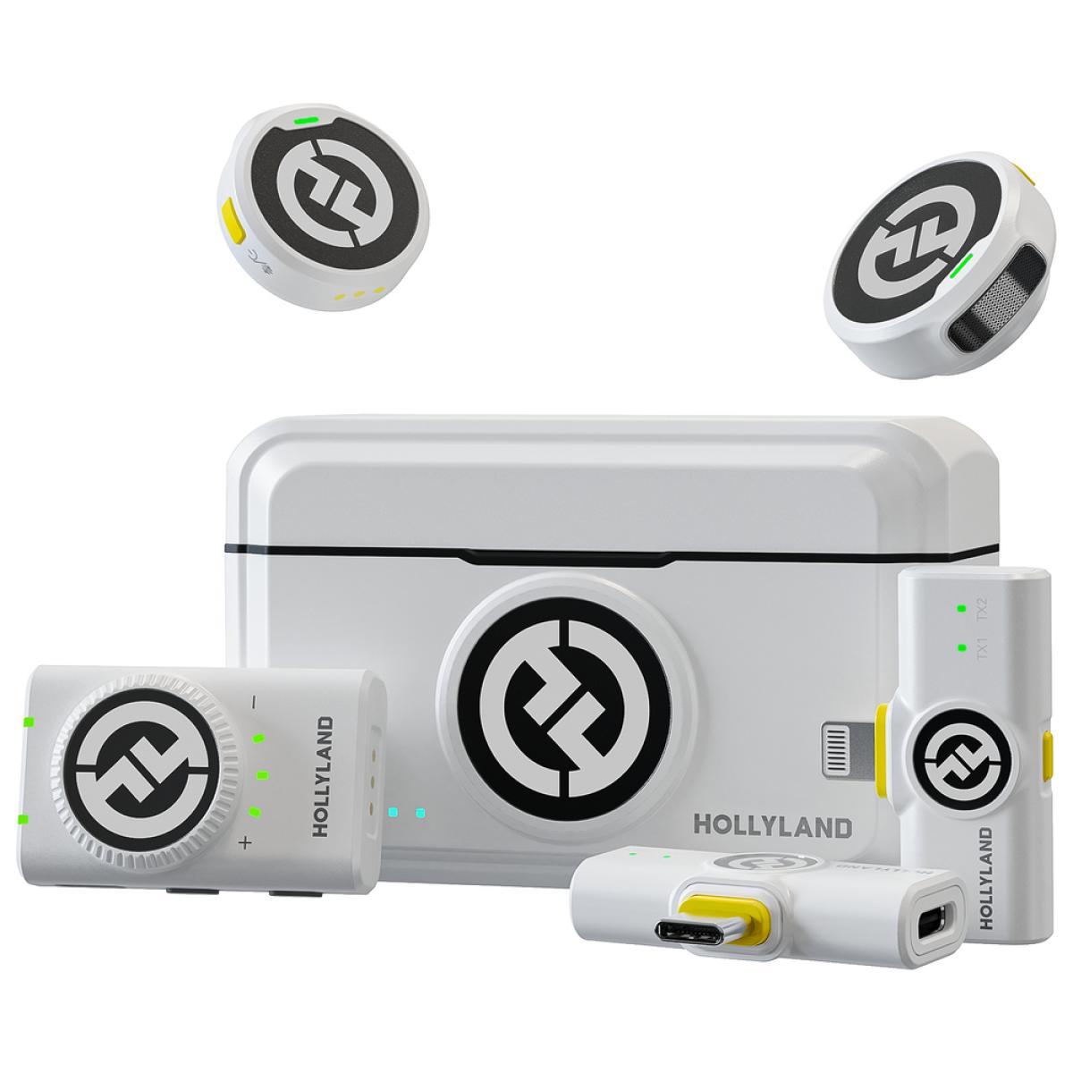 Hollyland LARK M2 Combo Wireless Microphone System – Ivory White