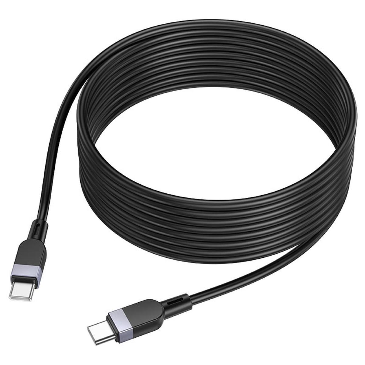HOCO X109 Energy 60W USB-C to USB-C Silicone Charging Data Cable 3 m Black