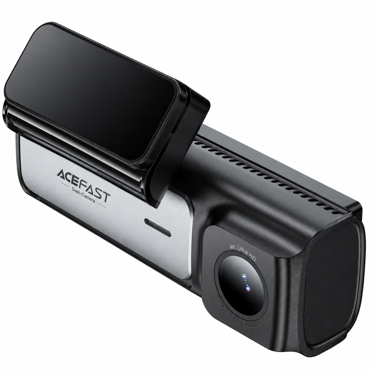 ACEFAST X2 4K Dual-Channel Dash Cam, 4K Front + 2K Rear Vision, App Support | WDR Clarity | Night Vision | Impact Detection | GPS | 3D Noise Cancelling - Black