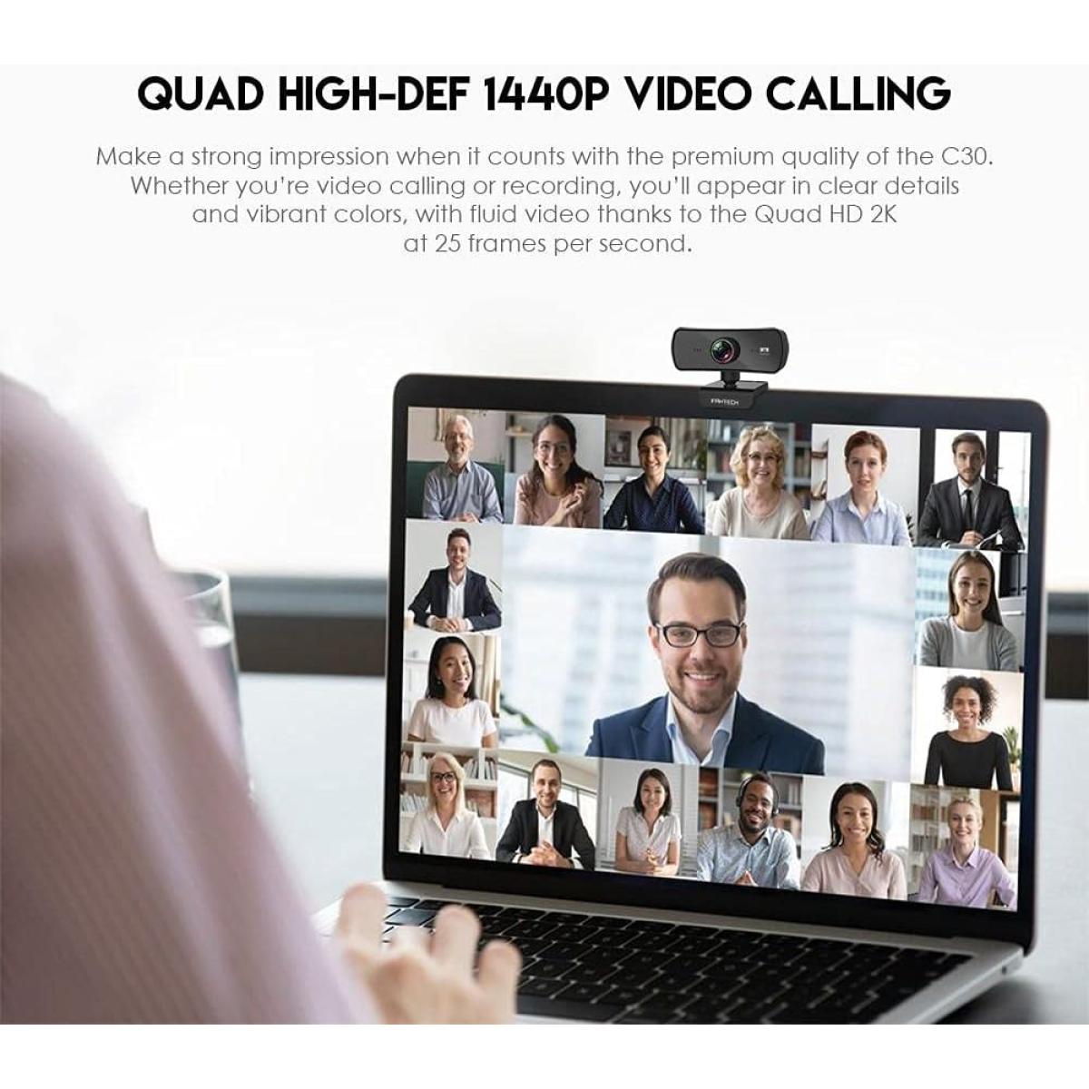 FANTECH LUMINOUS C30 2K QHD 4MP USB Webcam with Microphone FANTECH LUMINOUS C30 2K QHD 4MP USB Webcam with Microphone