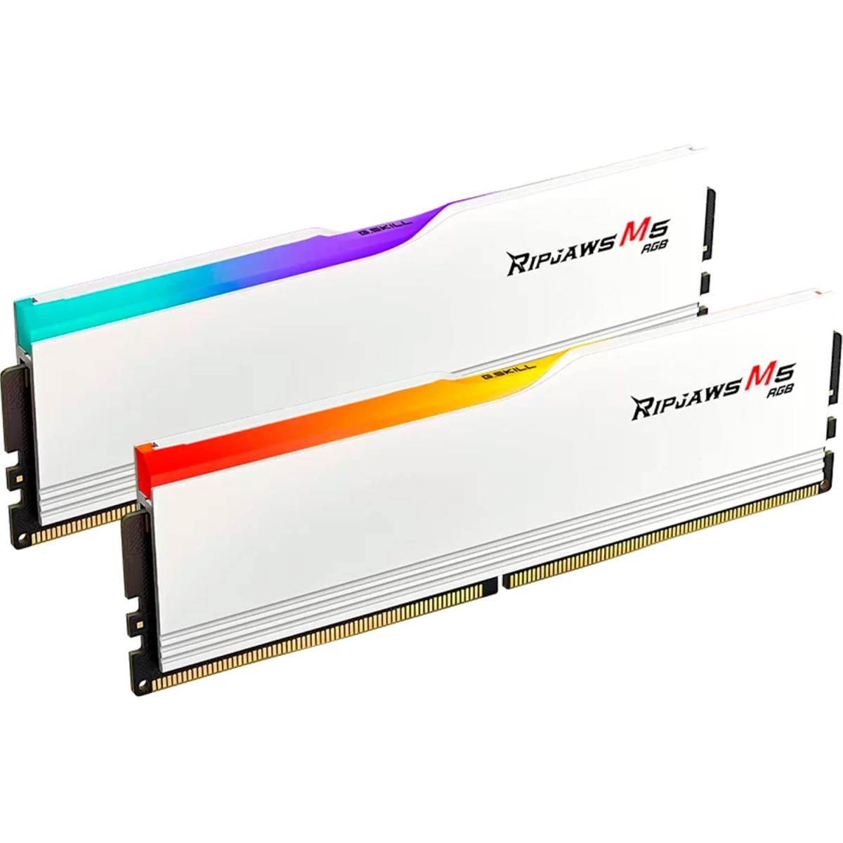G.SKILL Ripjaws M5 RGB 32GB (2x16GB) DDR5 6000MT/s CL36 Memory Kit – White G.SKILL Ripjaws M5 RGB 32GB (2x16GB) DDR5 6000MT/s CL36 Memory Kit – White