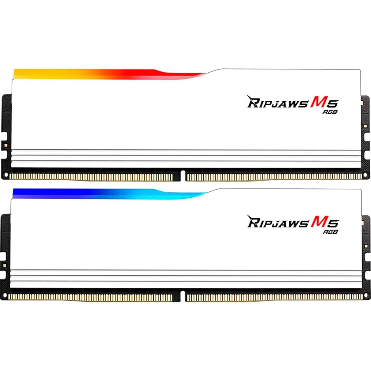 G.SKILL Ripjaws M5 RGB 32GB (2x16GB) DDR5 6000MT/s CL36 Memory Kit – White