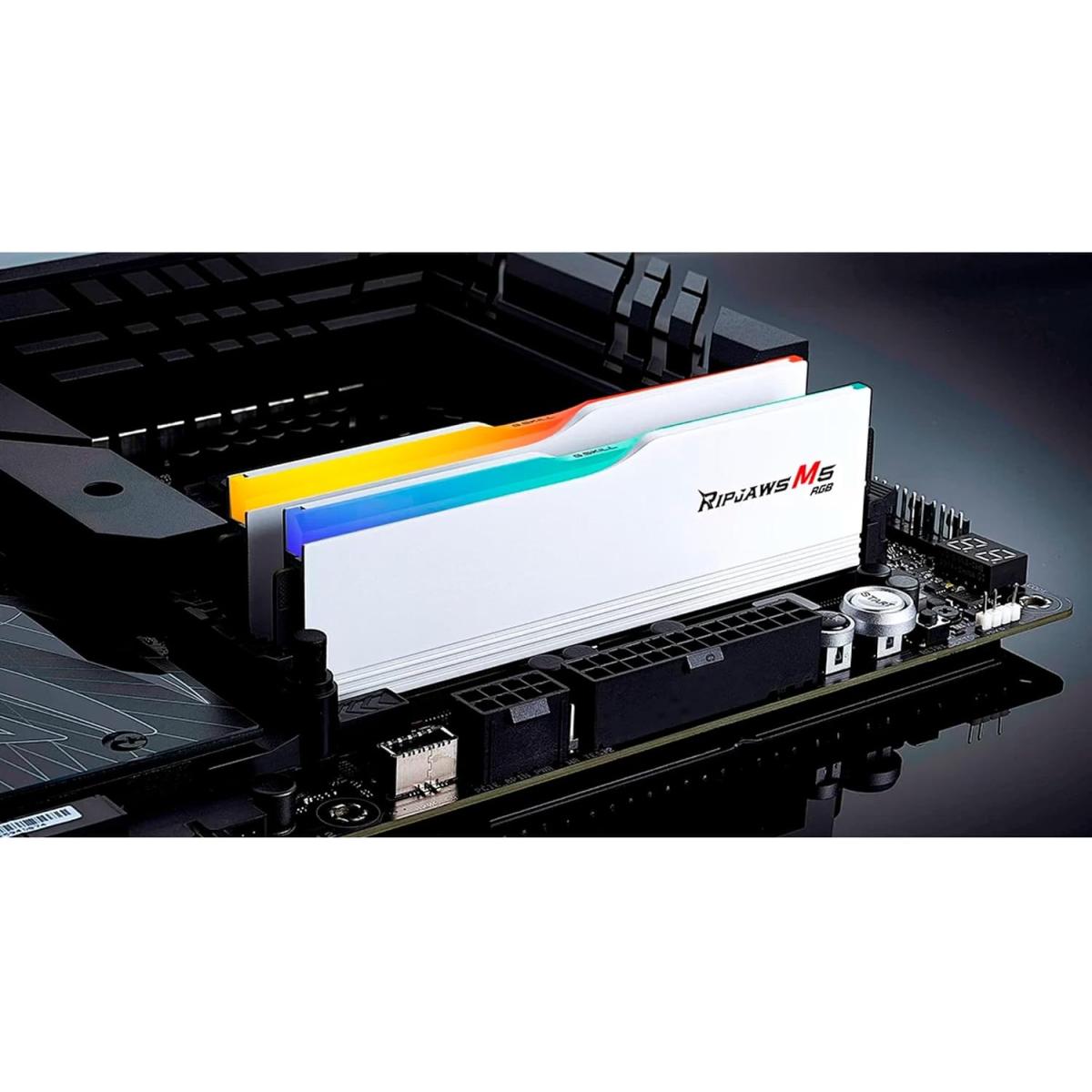 G.SKILL Ripjaws M5 RGB 32GB (2x16GB) DDR5 6000MT/s CL36 Memory Kit – White G.SKILL Ripjaws M5 RGB 32GB (2x16GB) DDR5 6000MT/s CL36 Memory Kit – White