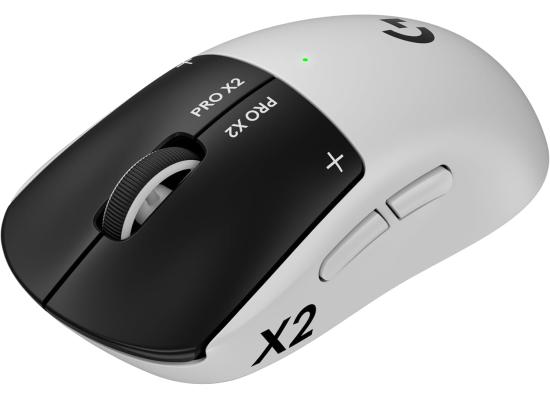 Logitech G PRO X2 SUPERSTRIKE Lightspeed Wireless Gaming Mouse, Fast Performance, Ultra Lightweight (61 g), Customizable Click Haptics, USB-C, for PC/Mac/Laptop - White