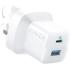 Anker 323, 33W Wall Charger + USB-C To C Cable 3ft, USB Type-A & USB Type-C Interface, ActiveShield Safety System, Portable, Universal Compatibility, White