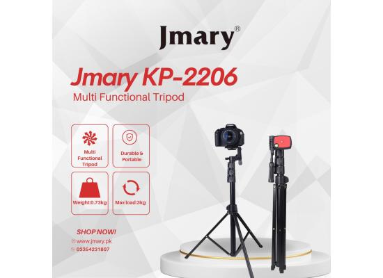 Jmary KP-2206 Camera and Mobile Tripod & Selfie Stick Extendable Cell Phone Tripod Stand With Mobile Holder