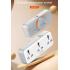 LDNIO SC3317 Plug Expansion Socket with USB Wall Plug Adapter 3 Way 1 to 3 Power Expansion Adapter