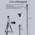 Jmary Professional KS355+HG60 DSLR ILDC Camera 2-in-1 Monopod Tripod 360 Degree Panoramic Ball Head Stand - Black