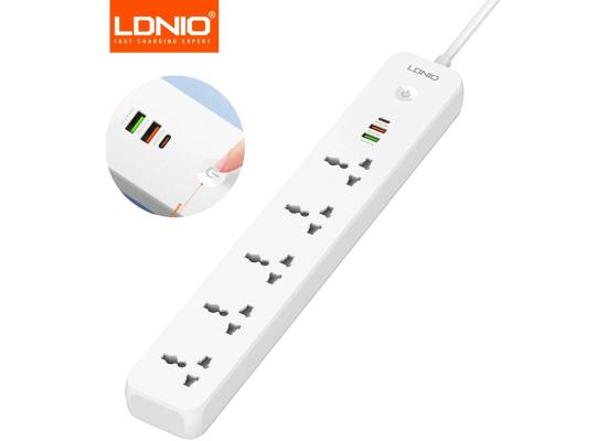 LDNIO SC5319 Multi Socket Extension Lead with 5 AC 3 USB Power Socket Plug Extender 2M
