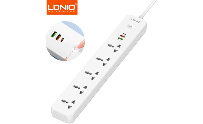 LDNIO SC5319 Multi Socket Extension Lead with 5 AC 3 USB Power Socket Plug Extender 2M